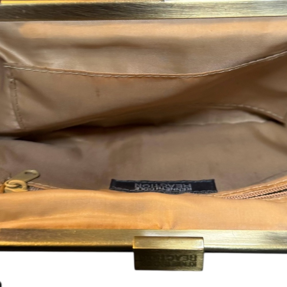 Kenneth Cole Reaction Black and Bronze Metallic  Clutch - Picture 5 of 6